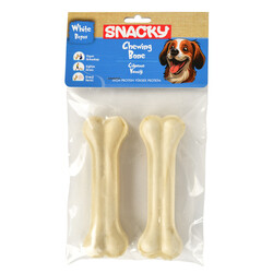 Snacky - Snacky Beyaz Köpek Çiğneme Kemiği 15 cm 2 Adet
