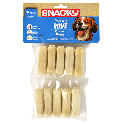 Snacky Beyaz Köpek Çiğneme Kemiği 5 cm 10 Adet