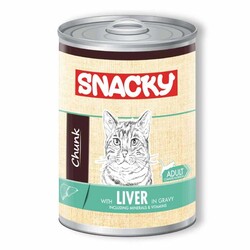 Snacky - Snacky Chunk Ciğerli Yetişkin Kedi Konservesi 400 gr
