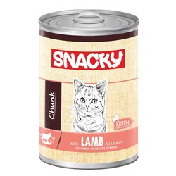 Snacky - Snacky Chunk Kuzu Etli Yavru Kedi Konservesi 400 gr