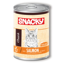 Snacky - Snacky Chunk Steril Somonlu Kısırlaştırılmış Kedi Konservesi 400 gr