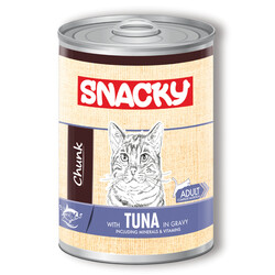 Snacky - Snacky Chunk Ton Balıklı Yetişkin Kedi Konservesi 400 gr