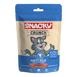 Snacky - Snacky Crunch Anti Age Yaşlanma Karşıtı Somonlu Kedi Ödülü 60 gr