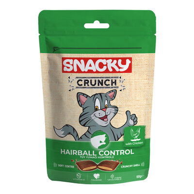 Snacky Kedi Crunch Hairball Control Tavuklu Kedi Ödülü 60 gr