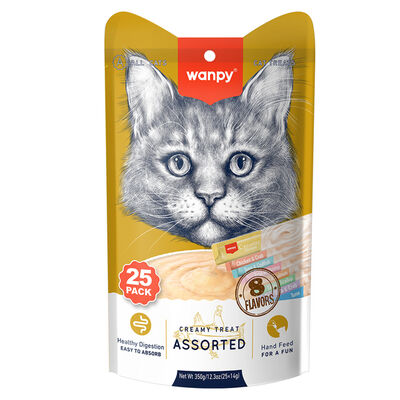 Wanpy Karışık Sıvı Kedi Ödülü 25x14 gr