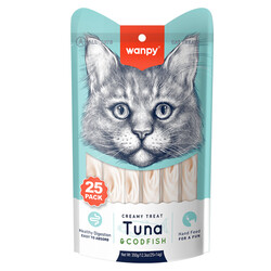Wanpy - Wanpy Ton ve Morina Balıklı Krema Kedi Ödülü 25x14 gr