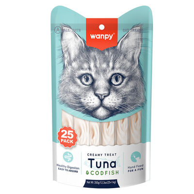 Wanpy Ton ve Morina Balıklı Krema Kedi Ödülü 25x14 gr