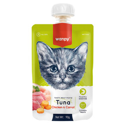 Wanpy - Wanpy Taze Ton Balıklı ve Tavuklu Kedi Et Ezmesi 90 gr