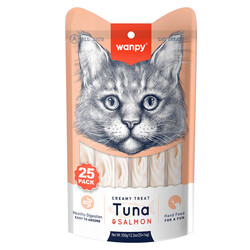 Wanpy - Wanpy Ton Balıklı ve Somonlu Krema Kedi Ödülü 25x14 gr