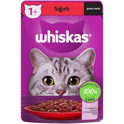 Whiskas Pouch Biftekli Yetişkin Kedi Konservesi 85 gr