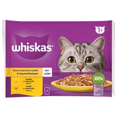 Whiskas Multipack Pouch Kümes Hayvanlı Kedi Konservesi 4x85 gr