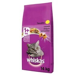 Whiskas - Whiskas Tavuklu ve Sebzeli Yetişkin Kedi Maması 14 kg